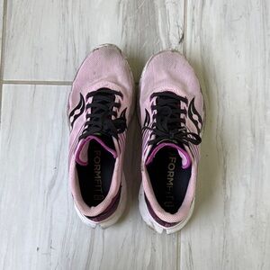 Saucony Pink and Black Athletic Shoes for Performance
